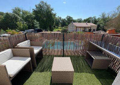 La Comédie chambre d'hôtes pour famille et groupe d'amis à Lavèrune - Montpellier - Terrasse avec salon de jardin